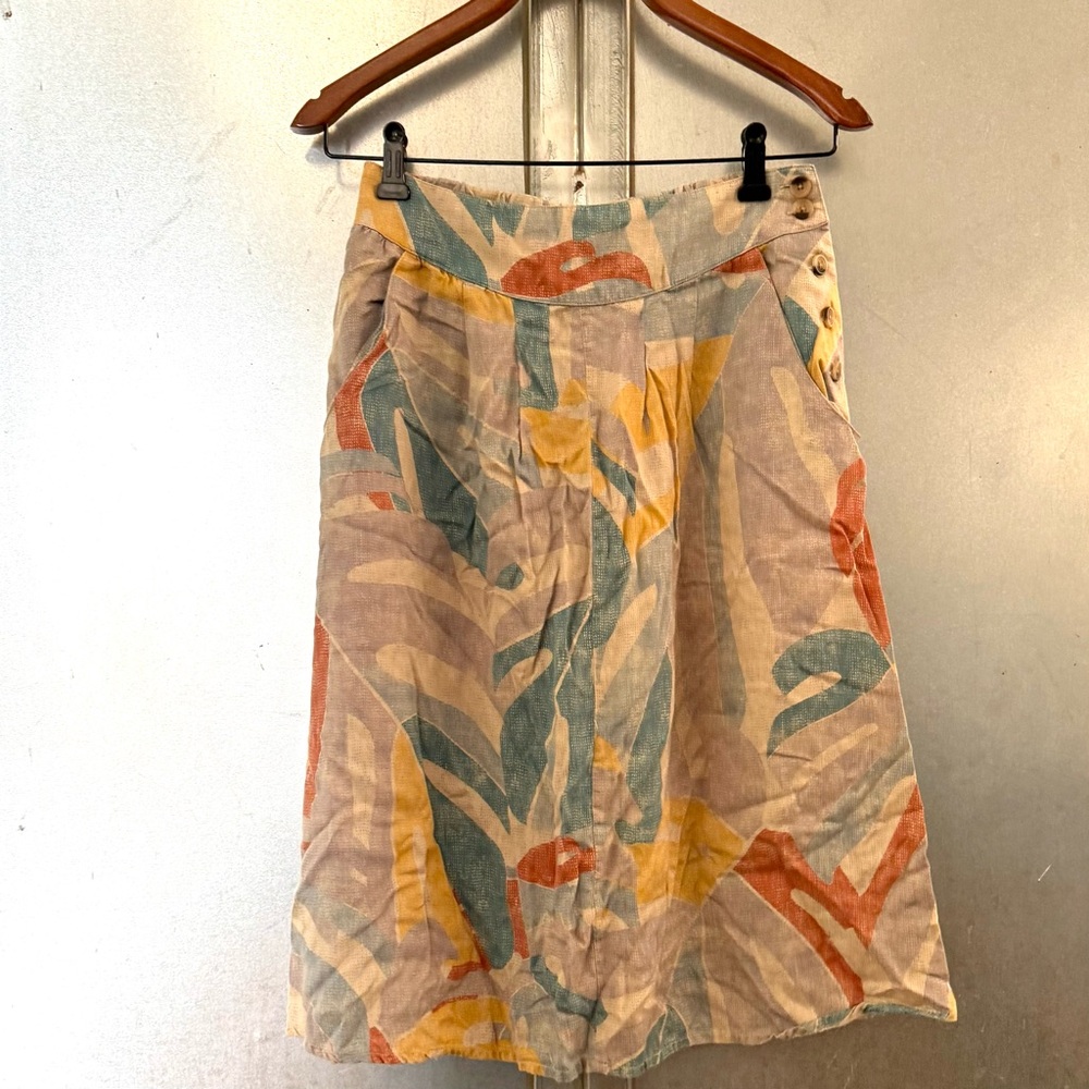 Floral Midi Skirt with Pockets